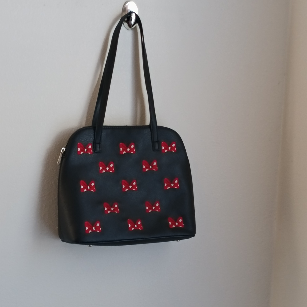Minnie Mouse Love And Kisses Purse Elegant Multicolor Bow Women's Shoulder Bag